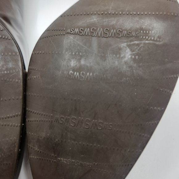 Stuart Weitzman Womens Size 39 Leather Brown Pumps Penny Loafer Career Vintage - Picture 12 of 12